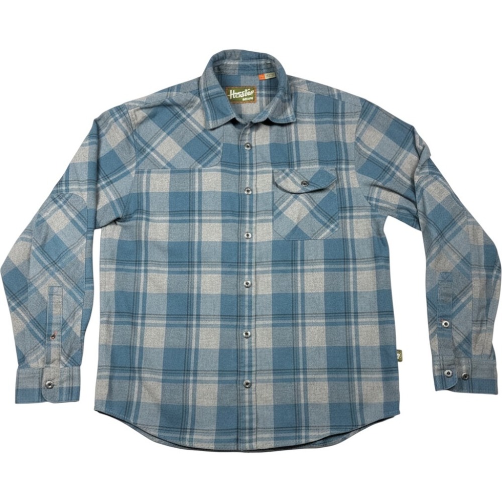 Howler Bros Flannel Shirt Mens Small Blue Plaid Long Sleeve Button Down Pocket